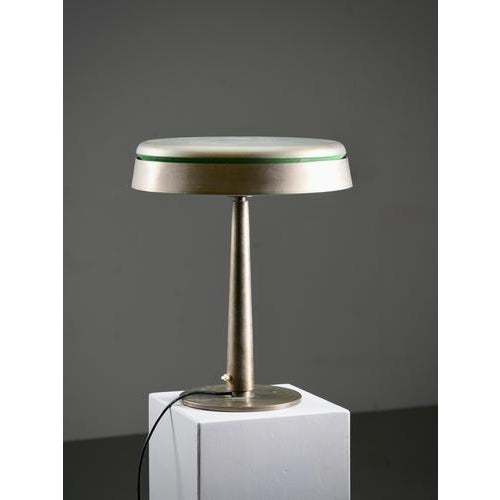 Max ingrand table lamp #2278 for fontana arte, italy, 1960 an old version of the #2278 with green interior shade. The...