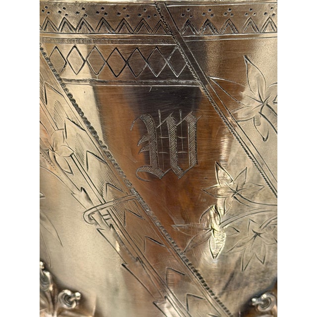 1870s Reed & Barton Egyptian Revival Silverplate Samovar With Lion Finial For Sale - Image 11 of 17