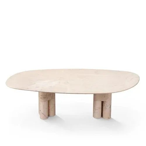 Contemporary Tria Irregular Pink Marble Dining Table by Lorenza Bozzoli For Sale - Image 3 of 4