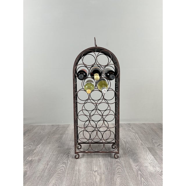 Metal Patinated Metal Bottle Rack, 1980s For Sale - Image 7 of 10