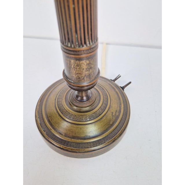 Gold Vintage Bronze Empire Table Lamp, France 1890s For Sale - Image 8 of 10