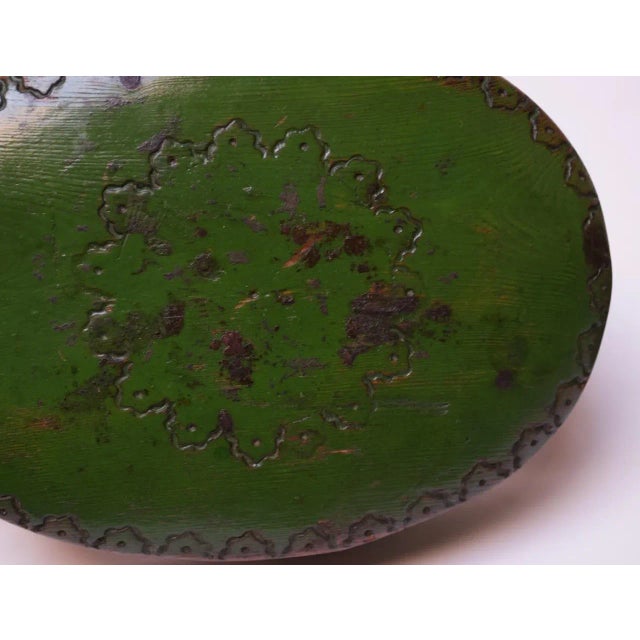 1930s 1930s Folk Art Wood-Burned and Hand-Painted Soap Box For Sale - Image 5 of 13