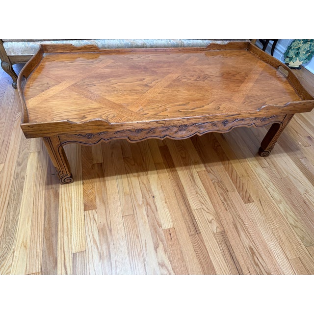 French Country 1960s Drexel Heritage Cabernet French Country Cofee Table For Sale - Image 3 of 7