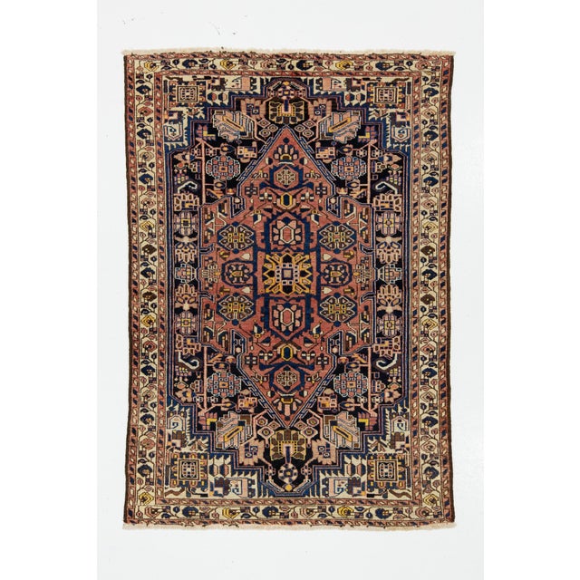 Beige 1960s Persian Malayer Hand-Knotted Wool Rugin Terracotta For Sale - Image 8 of 8