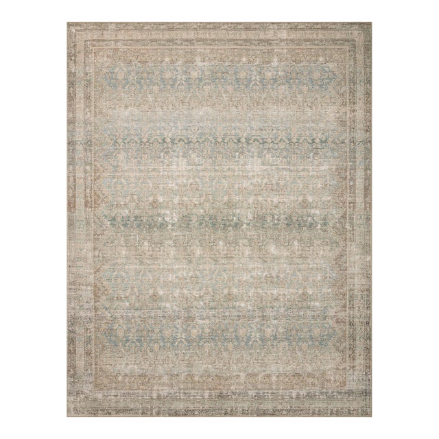 Angela Rose x Loloi Aubrey Rug Jade / Natural 5'-0" x 7'-0" Area Rug For Sale