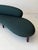 c. 2000s. Organic shape freeform sofa with wood legs. Upholstered in Maharam fabric.