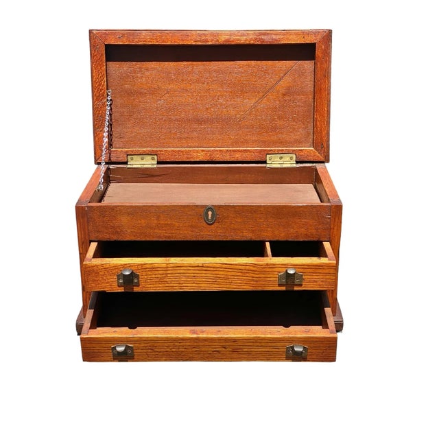 Wood Late 19th Century Antique Victorian File Cabinet, Legal & Letter Size For Sale - Image 7 of 12
