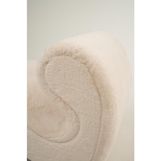 1990s Midcentury Italian Inspired Serpentine Occasional Chair For Sale - Image 4 of 5