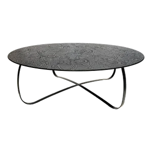 Contemporary Missoni "Holly" Etched Glass Coffee Table