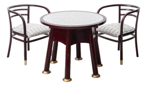 Art Nouveau Table by Adolf Loos and Armchairs by Otto Wagner, Vienna, Austria, 1902-1905, Set of 3