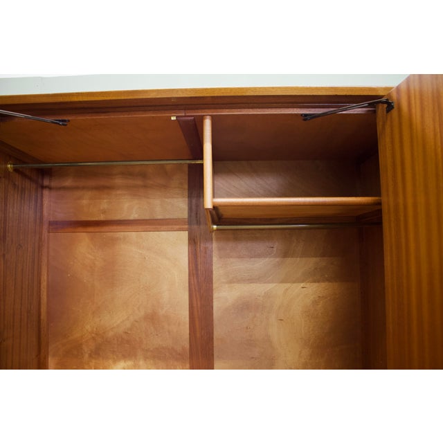 Brown Vintage Walnut Wardrobe by Alfred Cox for Heals, 1950s For Sale - Image 8 of 11