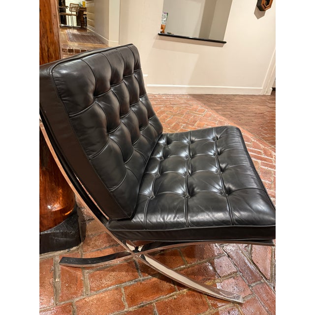 Pair of 1980s Knoll International Barcelona Chairs For Sale - Image 13 of 18