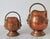 Metal Copper and Brass Scuttle Coal Bucket Lion Head Planters - A Pair For Sale - Image 7 of 14