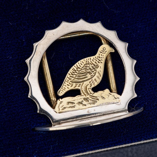 Metal Gilt Silver Animal Menu Holders from Asprey, London, England, 1987, Set of 6 For Sale - Image 7 of 14