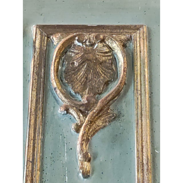 Wood Large Mid-19th Century French Louis XV Style Trumeau Mantel Mirror With Hand-Painted Pastoral Scene For Sale - Image 7 of 9