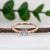 Dainty Santa Maria Aquamarine Ring W Natural Diamond Accents in 14k Rose Gold, Size 6.75 For Sale - Image 4 of 8