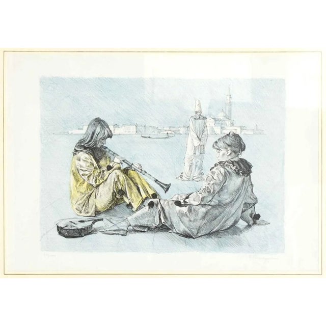 Music and Girls - Original Lithograph - 1980s 1980s For Sale