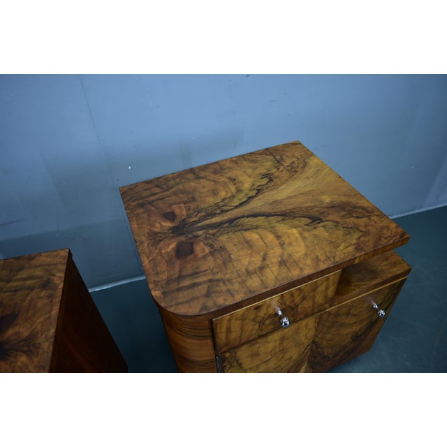 Art Deco Bedside Tables, Former Czechoslovakia, 1930s, Set of 2 For Sale - Image 10 of 18