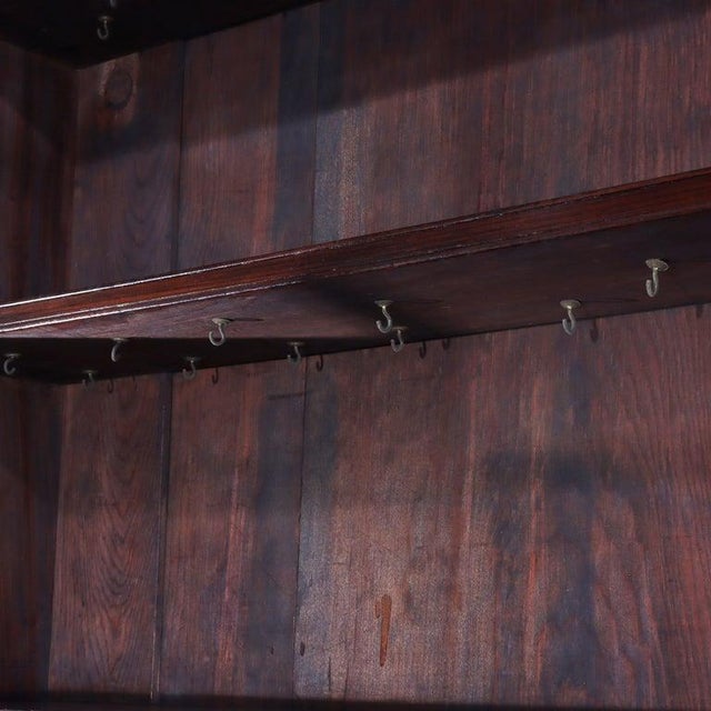 Oversized Antique Sheraton Flame Mahogany Step Back Cupboard C1830 For Sale - Image 15 of 18
