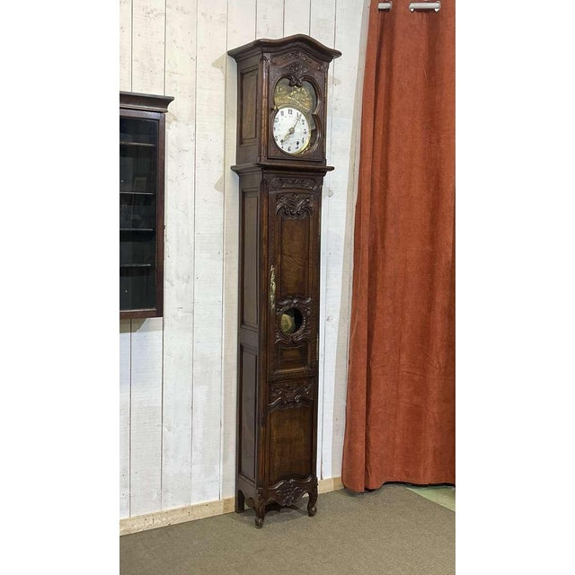 Antique Louis XV Oak Clock, 1800s For Sale - Image 15 of 15