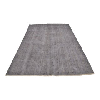 Large Vintage Turkish Distressed Wool Rug For Sale