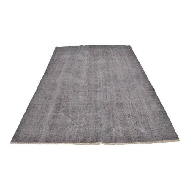 Large Vintage Turkish Distressed Wool Rug For Sale