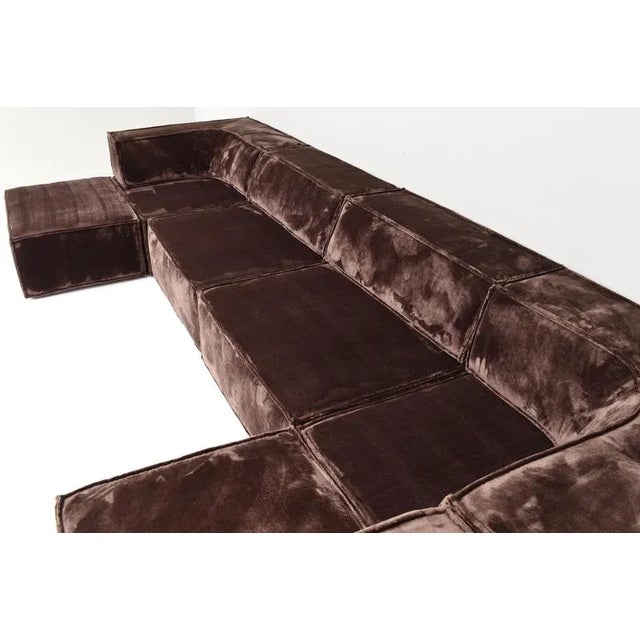 Chocolate Brown COR Trio Sectional Sofa, 1972, Set of 11 For Sale - Image 14 of 18
