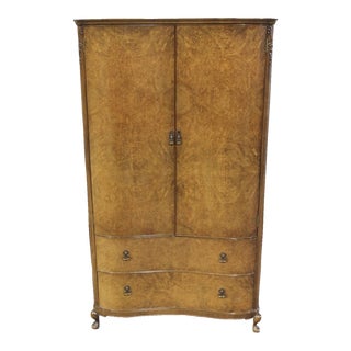 1960s Vintage Burl Wardrobe For Sale