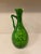 Mid-Century Modern Vintage Italian Green Tortoise Shell Cased Glass Pitcher For Sale - Image 3 of 5