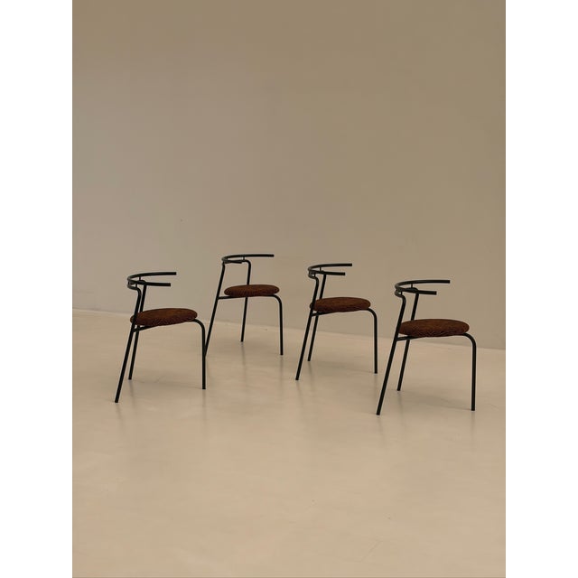 Vintage Chairs by Ross Littell for Atelier Areti, 1980s, Set of 4 For Sale - Image 4 of 5