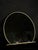 White Large Cream Framed Round Mirror With Sculptural Base, 45” X 40” For Sale - Image 8 of 8
