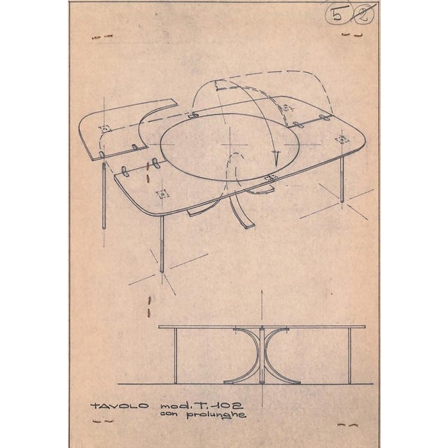 T41 Dining Table by Osvaldo Borsani for Tecno, 1950s For Sale - Image 9 of 10