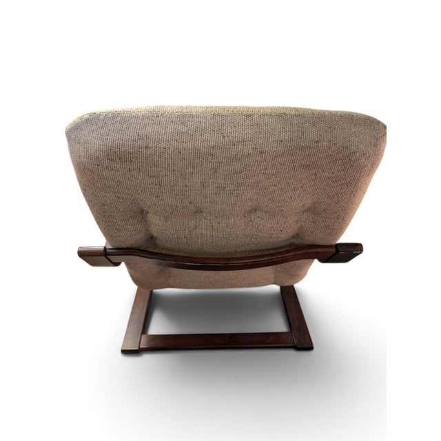 1970s 1970s Mid Century Modern Westnofa Bentwood Lounge Chair and Ottoman For Sale - Image 5 of 8