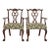Romweber Antique Chippendale Carved Mahogany Armchairs, Pair For Sale
