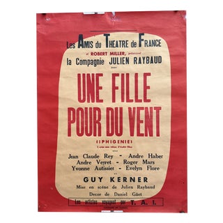A Girl for the Wind Poster from Julien Raybaud, 1956 For Sale