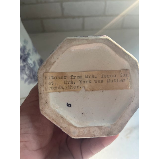 Mid 19th Century Mid 19th Century Purple Staffordshire Transferware Creamer Small Pitcher For Sale - Image 5 of 7