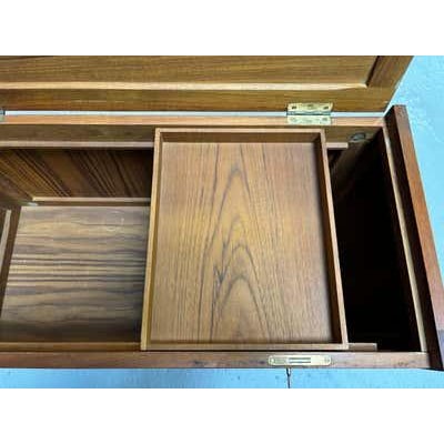 Mid 20th Century Scandinavian Modern Teak Locking Box by O. Schjøll & B.K. Handest For Sale - Image 4 of 14