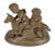 Patinated Terracotta Sculpture of Putti Playing with a Goat, 1900s For Sale