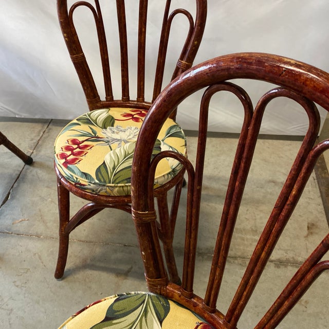 Beautiful set of Albini style tortiseshell chairs. Perfect for any space and for the interior designer