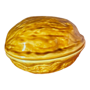 French Majolica Walnut Box