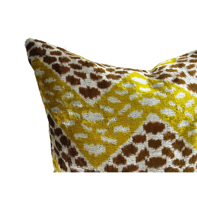 Handmade Velvet Silk IKAT cushion cover with bohemian zigzag design and multicolor. It can be a perfect gift for new...