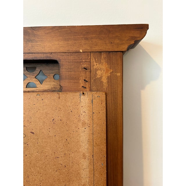 Pennsylvania House Cherry Wood Cornice Top Mirror For Sale - Image 6 of 12