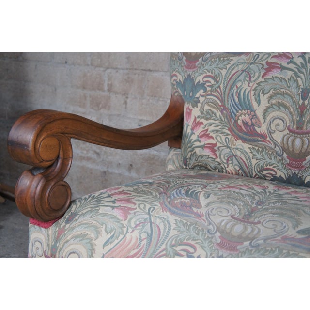 Late 19th Century Antique Spanish Colonial Mahogany Hall Bench Couch Sofa For Sale - Image 9 of 12