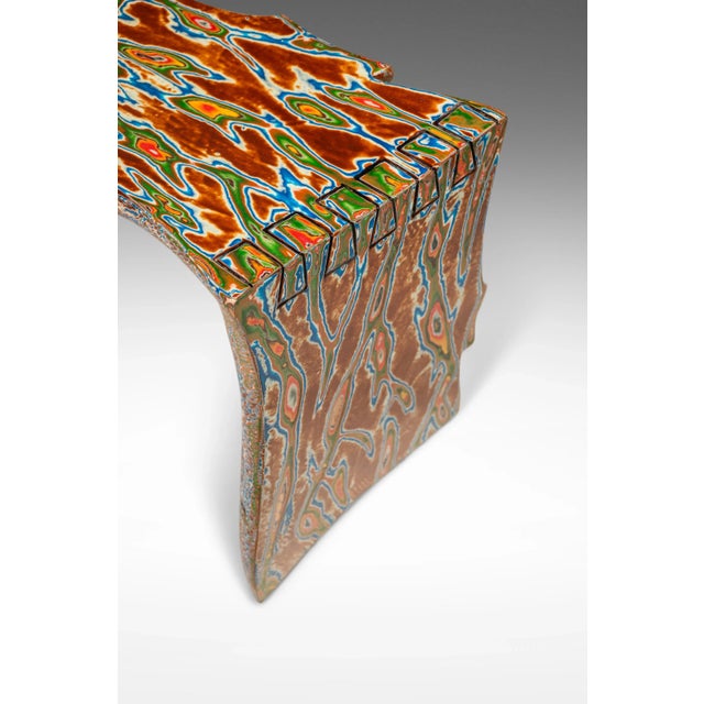 2000s Organic Modern Studio Craft Bentwood Asymmetrical Abstract Bench by Jeremy Dunklebarger, Usa For Sale In Orlando - Image 6 of 12