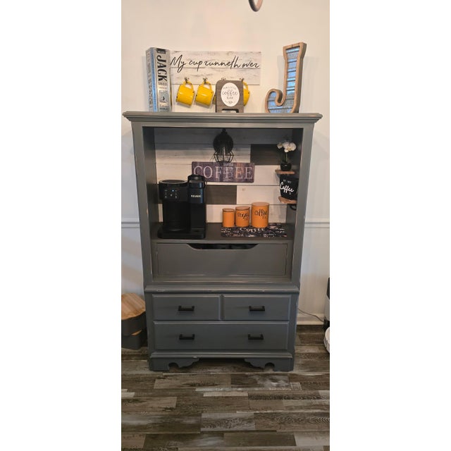2000 - 2009 Farmhouse Style Thomasville Armoire/Coffeebar For Sale - Image 5 of 8