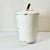 Metal Vintage Bogo Chic Farmhouse Americana Metal White Jack-O-Lantern Pumpkin Candleholder. For Sale - Image 7 of 11