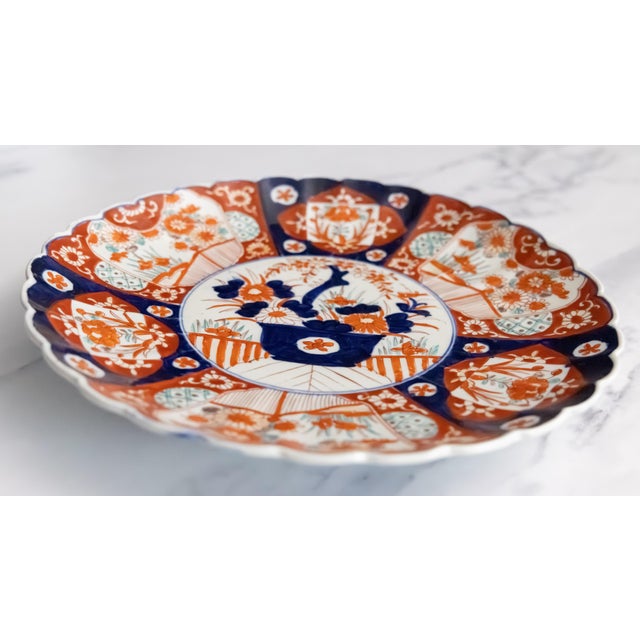 Large Antique 19th Century Meiji Japanese Imari Chargers, a Pair For Sale - Image 12 of 14