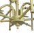 Chinoiserie Vintage Faux Butter Cream Bamboo Pagoda Tole 5-Light Chandelier For Sale - Image 3 of 8