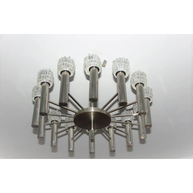 Metal Vintage Metal Chandelier by Scolari, 1970s For Sale - Image 7 of 12