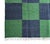 Handmade Woolen Flat Weave Rug, Forest Green and Greyish Blue Checker Board Dhurrie - 5'x8' For Sale - Image 10 of 12